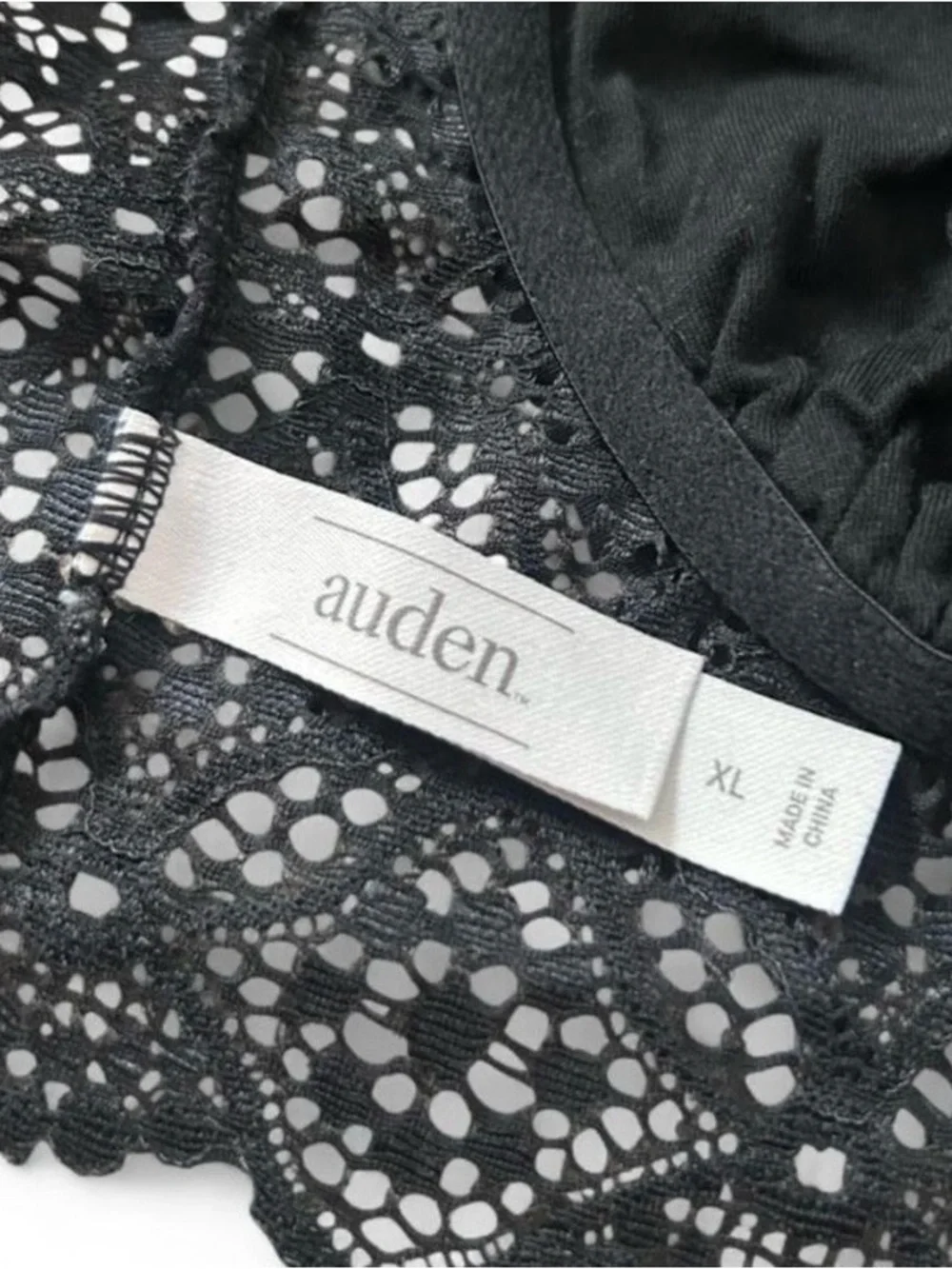 Auden Black Lace Bralette with Strappy Back
